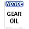 Signmission OSHA Notice Sign, Gear Oil, 5in X 3.5in Decal, 10PK, 3.5" W, 5" H, Portrait, PK10 OS-NS-D-35-V-13095-10PK - alternate 1